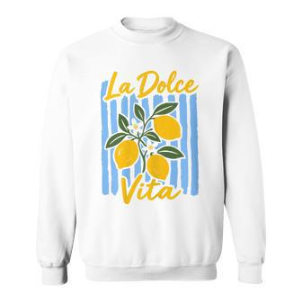 La Dolce Vita Lemon Italian Summer Vacation Vintage Sweatshirt - Thegiftio UK