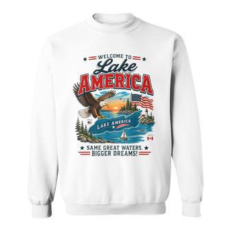 Lake America 2026 Vintage Retro Patriotic Eagle Usa Sweatshirt | Seseable UK