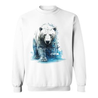 Oso Polar Motivo Animal Dibujo Arte Oso Polar Camisa de entrenamiento - Regaloses