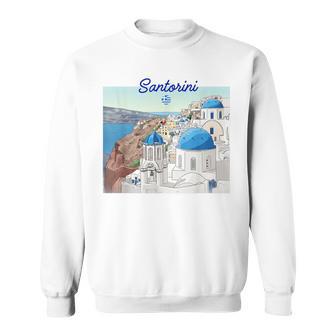 Santorini Grecia Bandera Griega Arteacaciones Cúpulas Azules Camisa de entrenamiento - Regaloses