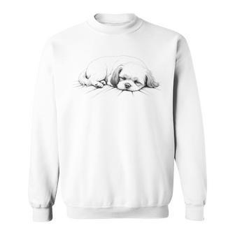 Shih Tzu Dog Sleeping Idea Sweatshirt - Thegiftio UK