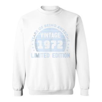 Sintage De 1972 Para Hombre Retro Divertidas Cumpleaños De 1972 In Mangas Camisa de entrenamiento - Regaloses