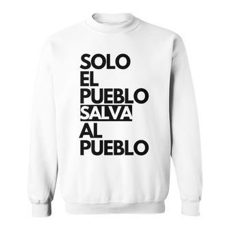 Solo El Puebloalva Al Pueblo Manga Larga Camisa de entrenamiento - Regaloses