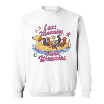 Summer Vibes Dachshund Wiener Less Meanies More Weenies Sweatshirt - Thegiftio UK