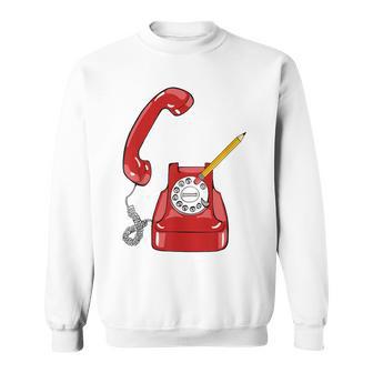 Vintage Rotary Dial Teléfono Con Cable Color Retro Gráfico Camisa de entrenamiento - Regaloses