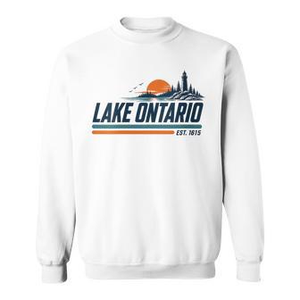 Women's Vintage Lake Ontario Est 1615 Canada Lake Ontario Lover Sweatshirt | Seseable UK