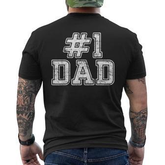 1 Dad Best Dad Día Del Padre Número Uno Papá Camiseta Hombre Estampado Espalda - Regaloses