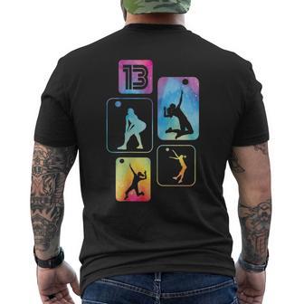 13 Cumpleaños Niña Jugador Deoleibololeibol 13 Años Camiseta Hombre Estampado Espalda - Regaloses