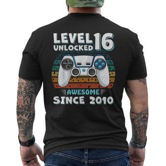 16 Year Old Bday Decorations Son Boy 16Yr 2010 16Th Birthday Men's T-shirt Back Print - Thegiftio UK