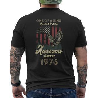 1976 American Flag Eagle 50Th Birthday Patriotic Men's T-shirt Back Print - Thegiftio UK