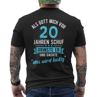 20 Geburtstag Als Gott Michor 20 Jahrenchuf T-Shirt mit Rückendruck - Geschenkecke