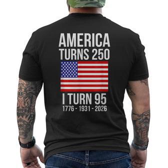 250Th Anniversary Usa 95Th Birthday 95 Years Old Men's T-shirt Back Print | Seseable UK