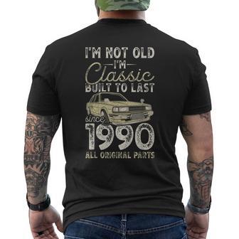36 Cumpleaños Desde 1990 Coche Clásico 36 Años Camiseta Hombre Estampado Espalda - Regaloses