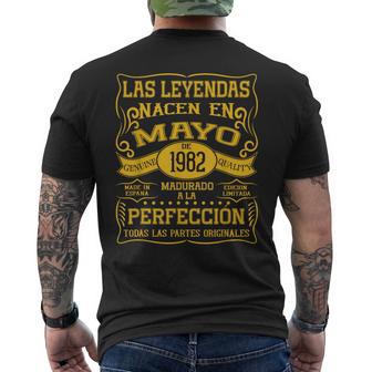 44 Años Cumpleaños Las Leyendas Nacen En Mayo De 1982 Camiseta Hombre Estampado Espalda - Regaloses