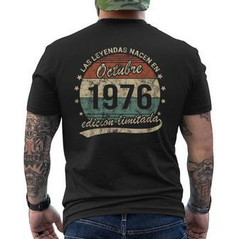 50 Años Cumpleaños Las Leyendas Nacen Octubre 1976 Retro Camiseta Hombre Estampado Espalda - Regaloses