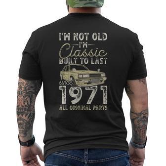 55 Cumpleaños Desde 1971 Coche Clásico 55 Años Camiseta Hombre Estampado Espalda - Regaloses
