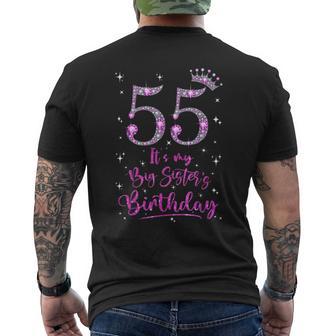 55 Es Ist Der Geburtstag Meiner Großenchwester Rosa Krone 55 Jahre Alt T-Shirt mit Rückendruck - Geschenkecke