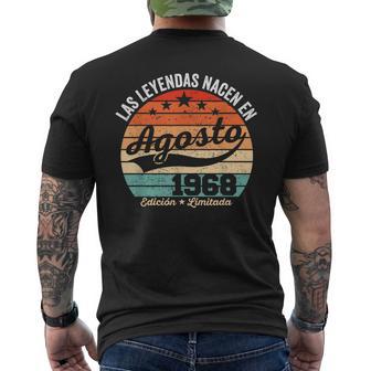 58 Años Cumpleaños Las Leyendas Nacen En Agosto De 1968 Camiseta Hombre Estampado Espalda - Regaloses