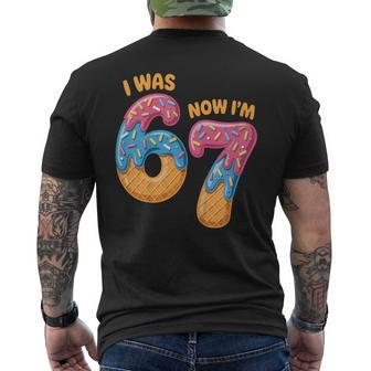 I Was 6 Now Im 7 Year Old 7 Bday Ice Cream Drip 6 7 Birthday Men's T-shirt Back Print - Thegiftio UK