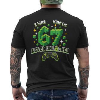 I Was 6 Now I'm 7 Birthday Boy Level Unlocked Gaming Men's T-shirt Back Print - Thegiftio UK