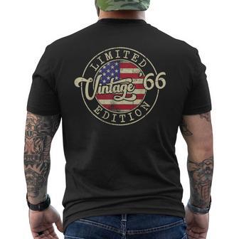 60 Cumpleañosintage 1966 Bandera De Estados Unidos 60 Años Camiseta Hombre Estampado Espalda - Regaloses