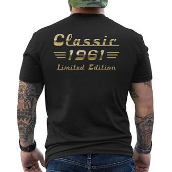 65Th Birthday Classic 1961 Car Limited Edition Men's T-shirt Back Print - Thegiftio UK