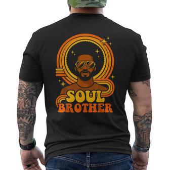 70S Funk Afro Soul Retro Vintage Soul Brother Men's T-shirt Back Print - Thegiftio UK