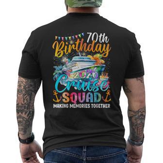 70Th Birthday Cruise Squad Friends Family Vacation Matching Men's T-shirt Back Print - Thegiftio UK