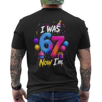 7Th Birthday I Was 6 Now I'm 7 Boys Kids Turning 7 Birthday Men's T-shirt Back Print - Thegiftio UK