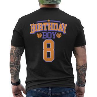 8º Cumpleaños Niño Baloncesto Amante 8 Años Bday Camiseta Hombre Estampado Espalda - Regaloses