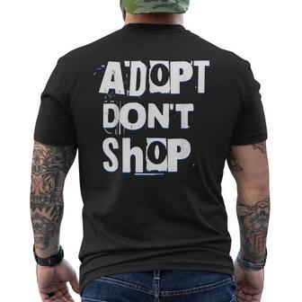Adopta No Compras Adopción De Refugio Para Perros Y Gatos Camiseta Hombre Estampado Espalda - Regaloses