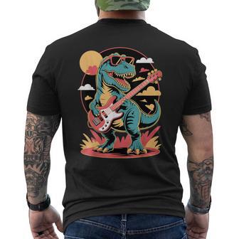 Adorable Dinosaure Jouant De La Guitare T-shirt imprimé au dos - Cadeauxyz