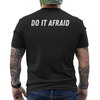 Do It Afraid Positivity Men's T-shirt Back Print - Thegiftio UK