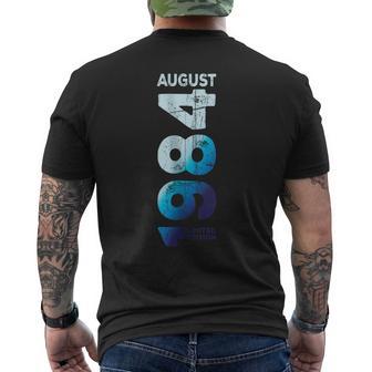 Agosto 1984 Edición Limitada Año 1984 Retro 1984Intage In Mangas Camiseta Hombre Estampado Espalda - Regaloses