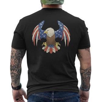 Aigle Patriotique Usa Eagle Drapeau Américain 4 Juillet T-shirt imprimé au dos - Cadeauxyz