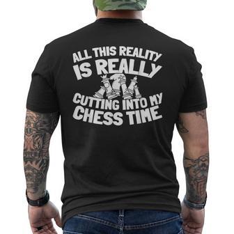 Ajedrez Jaque Mate Tablero Chess Jugador Ajedrez Camiseta Hombre Estampado Espalda - Regaloses