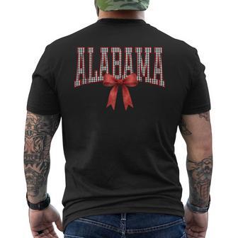 Alabama Houndstooth Coquette Bow Men's T-shirt Back Print - Thegiftio UK