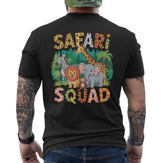 Animal Puns Safari Squad Cute Safari Animals Jungle Kids Men's T-shirt Back Print - Thegiftio UK