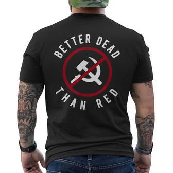 Anti Comunismo Mejor Muerto Que Rojo Antiocialismo Camiseta Hombre Estampado Espalda - Regaloses