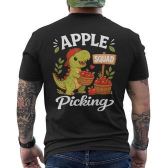 Apple Picking Squad Cute Dinosaur Orchard Boy Kids Men's T-shirt Back Print - Thegiftio UK
