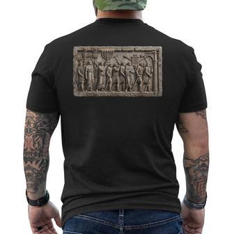 Arch Of Titus Menorah Ancient Roman History Men's T-shirt Back Print - Thegiftio UK