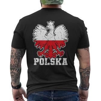 Armoiries Aigle Drapeau Polska Polonais T-shirt imprimé au dos - Cadeauxyz