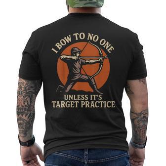 Arquero Con Arco Divertido I Bow To No One Camiseta Hombre Estampado Espalda - Regaloses