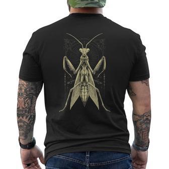 Art D'illustration D'insectes Gothiques De La Mante Religieuse Mystique T-shirt imprimé au dos - Cadeauxyz