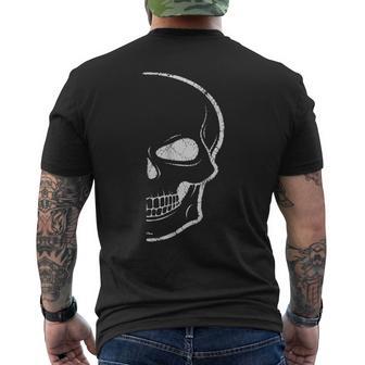 Arte Gótico Minimalista Del Cráneo Camiseta Hombre Estampado Espalda - Regaloses