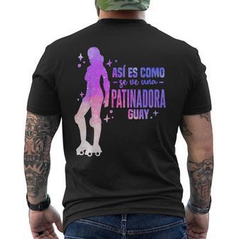 Artistico Patín Patinaje Patines De Ruedas Patinadora Camiseta Hombre Estampado Espalda - Regaloses