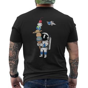 Astronauta Helado Planetas Espacio Niños Niñas Niños Astronauta Camiseta Hombre Estampado Espalda - Regaloses