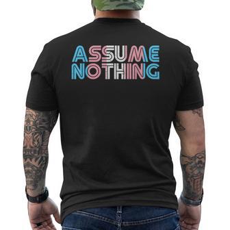 Asume Nada Bandera Trans Colores Trans Orgullo Derechos Amor Camiseta Hombre Estampado Espalda - Regaloses