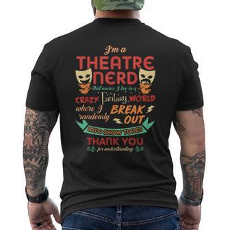 Theater Nerd Lustige Musiktheater Geschenke Broadway Thespian T-Shirt mit Rückendruck - Geschenkecke