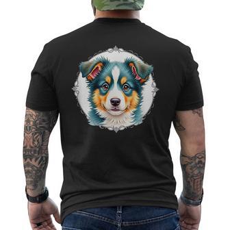 Australianhepherd Cane Pastore Australiano Cucciolo T-shirt da uomo con stampa posteriore - Novitaregali